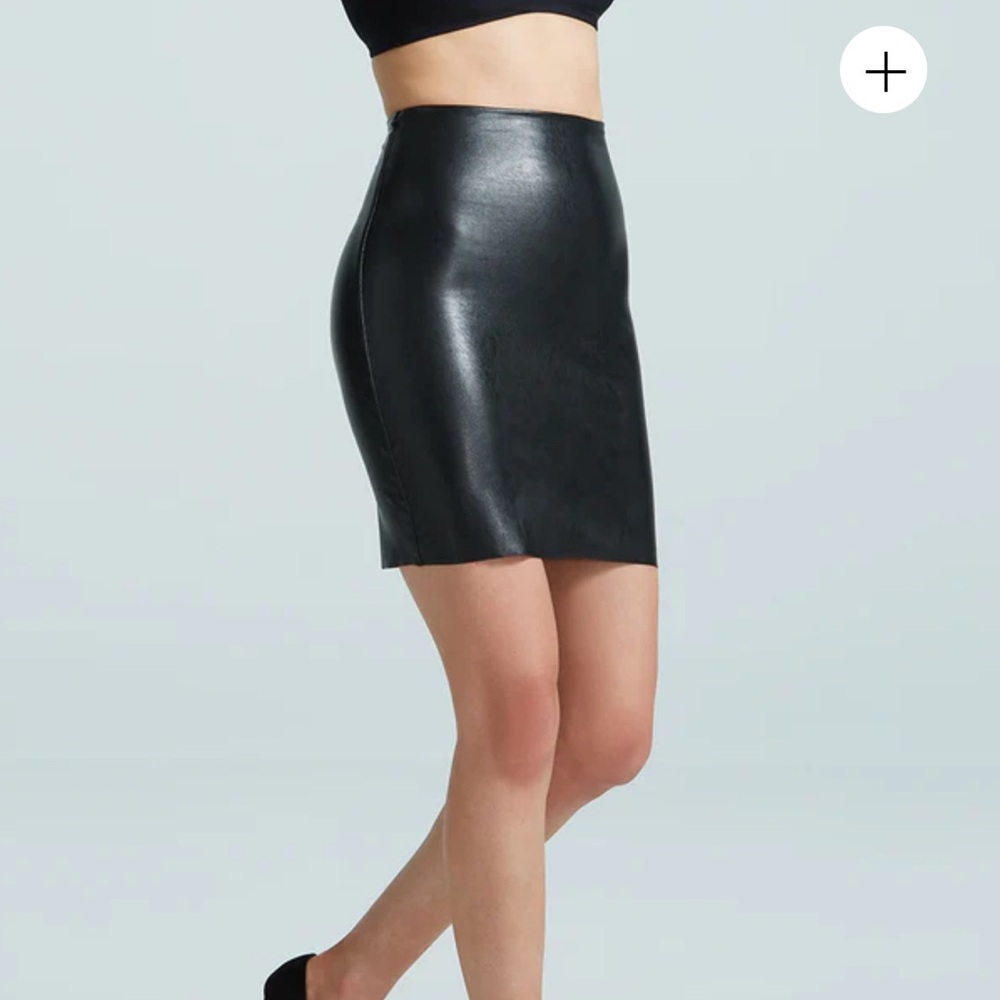 Commando Faux Leather Mini Skirt, Black